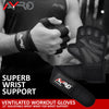 AYRO Ventilated Workout Gloves for Men & Women, Weightlifting & Gym Gloves with Built-in Wrist Wraps - Ideal for Fitness & Lifting (Vent Glove, Large)