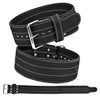 POZTEV Single Prong Powerlifting Belt - Premium Leather, 4' Wide, 10mm Thick, Medium, Black