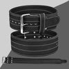 POZTEV Single Prong Powerlifting Belt - Premium Leather, 4' Wide, 10mm Thick, Medium, Black