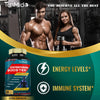 Tenmido 2 Packs of 60caps Testosterone Supplements Booster for Men, Equivalent to 10000mg - Natural Stamina, Endurance & Strength Supplement - Muscle Building Growth, Increasing Performance, Energy