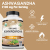 Organic Ashwagandha 2,100 mg - 100 Veggie Capsules Pure Organic Ashwagandha Powder and Root Extract - Stress Relief, Mood Enhancer