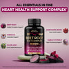 Beet Root Capsules 10000 mg - Healthy Blood Pressure Support Supplement** for Heart & Circulation Support - with Hawthorn Berry, Hibiscus & Garlic - Nitric Oxide for Energy - Made in USA, 120 Capsules