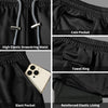 candyfouse Men's 2 in 1 Running Shorts, Quick Dry Workout Shorts with Liner, Athletic Shorts with Zip Pockets and Towel Loop Black