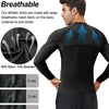 SPVISE Black Compression Long Sleeve Shirt Men Performance Workout Running T-Shirts Breathable Gym Compression Tops for Men