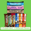 High Protein Bars, Fit Crunch & Quest Hero Bar Variety Box: High Protein Snack, Low Sugar, Low Carb, Keto Friendly- Sampler Pack of 9 Bars
