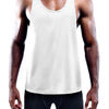 Boyzn Men's Dry Fit Y-Back Muscle Workout Tank Tops Gym Muscle Tee Athletic Training Gym Tank Top Fitness Bodybuilding Sleeveless T Shirts White-XL