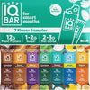 IQBAR Brain and Body Plant Protein Bars - 7 Bar Sampler Pack - Gluten Free, High Fiber, Vegan Snacks - Low Sugar Meal Replacement