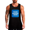 Custom Tank Top Design Your Own Add Text Shirt Men Customized Gym Workout Bodybuilding Muscle Sleeveless T Shirt Black