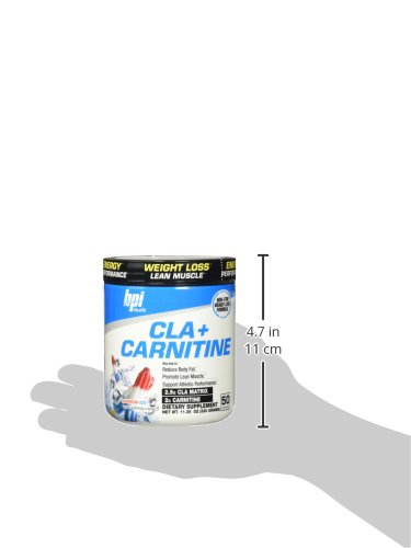 BPI Sports CLA + Carnitina – Ácido linoleico conjugado – Rendimiento, músculo magro – Sin cafeína – Para hombres y mujeres – Rainbow Ice – 50 porciones – 12.34 Oz.