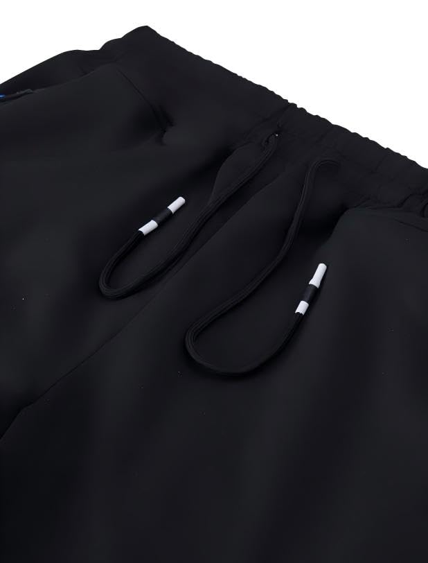 GM MGBOYGYM Mens Active Athletic Workout Jogger Sweatpants for Men with Zipper Pocket and Drawstring Size Black-M