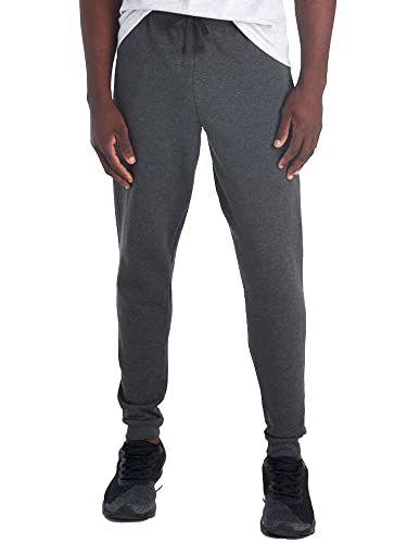 Jerzees Men's NuBlend Fleece Joggers & Sweatpants, Joggers-Heather Black, Small