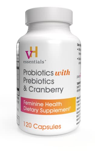 vH essentials Probiotics with Prebiotics and Cranberry Feminine Health Supplement - 120 Capsules