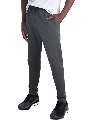 Jerzees Men's NuBlend Fleece Joggers & Sweatpants, Joggers-Heather Black, Small