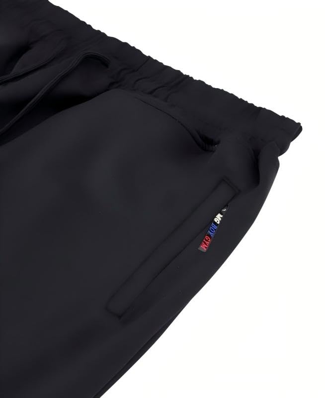 GM MGBOYGYM Mens Active Athletic Workout Jogger Sweatpants for Men with Zipper Pocket and Drawstring Size Black-M