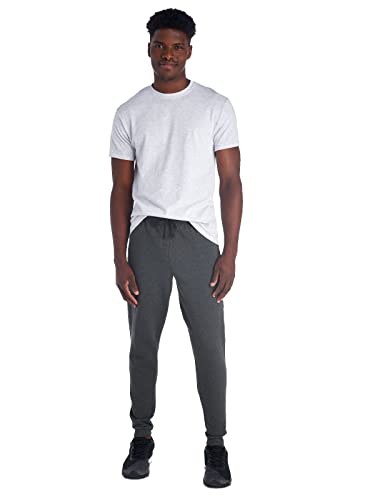 Jerzees Men's NuBlend Fleece Joggers & Sweatpants, Joggers-Heather Black, Small