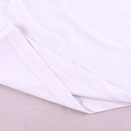 Ychnaim Men's Sleeveless Muscle Stringer Tank Top Cut Open Gym Training Bodybuilding Vest Shirts Color White Size L