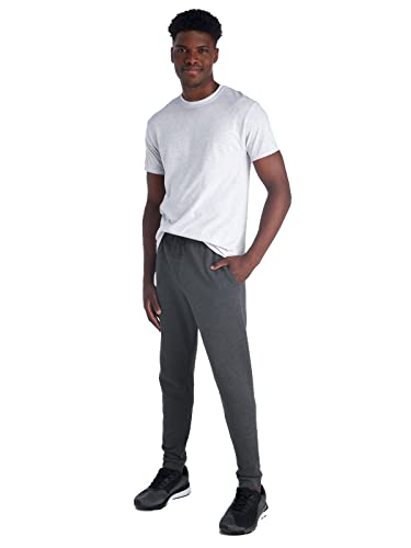 Jerzees Men's NuBlend Fleece Joggers & Sweatpants, Joggers-Heather Black, Small