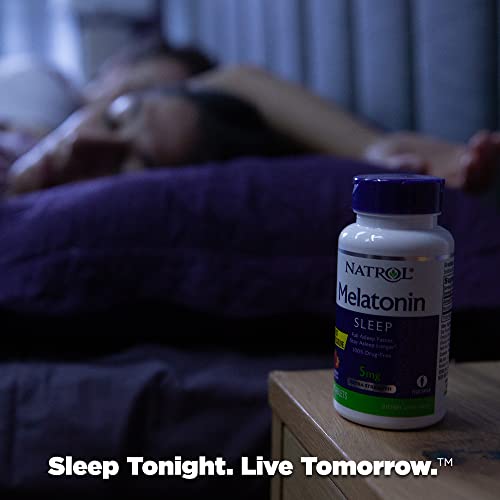 Natrol Melatonina Tabletas de disolución rápida, le ayuda a conciliar el sueño más rápido, permanecer dormido por más tiempo, fácil de tomar, disolver en la boca, fortalecer el sistema inmunológico, máxima fuerza, sabor a fresa, 10 mg, 100 unidades