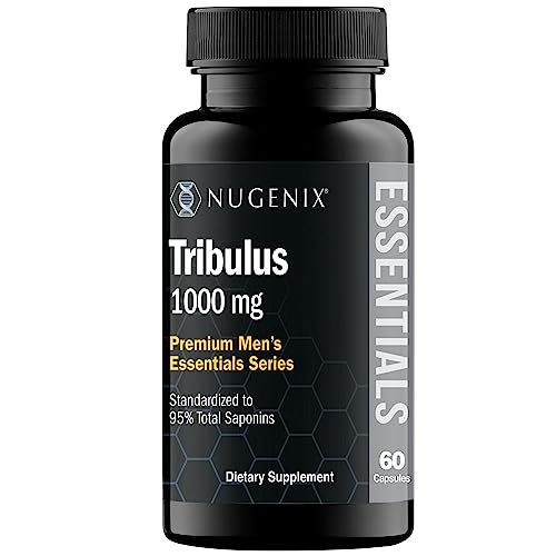 Nugenix Essentials Tribulus Terrestris Extract - 95% Total Saponins, 1000mg High Potency, Extra Strength, 60 Count