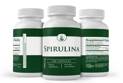 PURE ORIGINAL INGREDIENTS Spirulina Superfood, Rich in Phycocyanin, 100% Pure