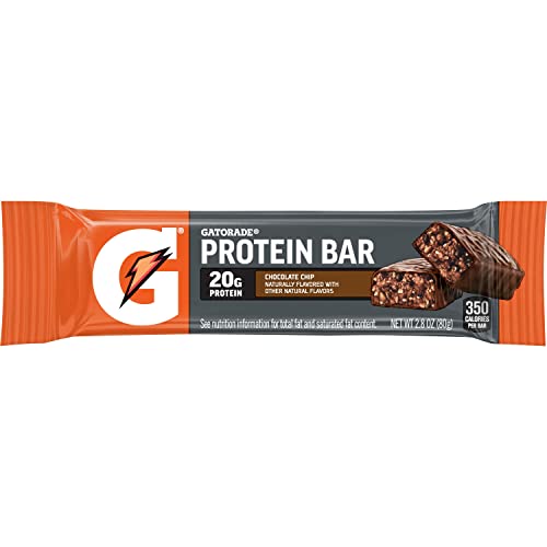 Gatorade Whey Protein Recover Bars, chispas de chocolate, barras de 2.8 onzas (12 unidades)