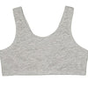 Fruit of the Loom Girls' Cotton Built-up Stretch Sports Bra, Black/White/Heather Grey, 28