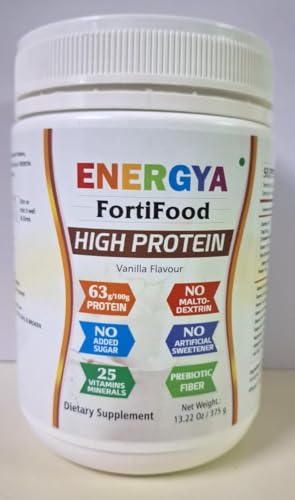 ENERGYA FORTIFOOD High Protein Powder 63g, Taste Best Whey & Plant Protein + Prebiotic Fiber, 24 Vitamins Minerals for Muscle, Metabolic & Women Health, Recovery, Immunity