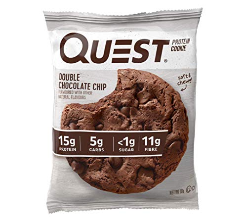 Quest Nutrition Double Chocolate Chip Protein Cookie, High Protein, Low Carb, 12 Count