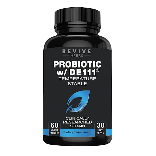 Advanced Probiotic with DE111 Strain (Bacillus subtilis). Spore Forming Probiotic. No Refrigeration Needed. 11.5 Billion Organisms. Probiotics for Women and Men. 60 Vegetable Capsules.