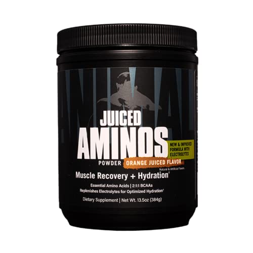 Aminos en jugo de animales - 6 g de matriz BCAA/EAA más 4 g de mezcla de aminoácidos para recuperación y rendimiento mejorado - Naranja - 30 porciones, 13,3 onzas