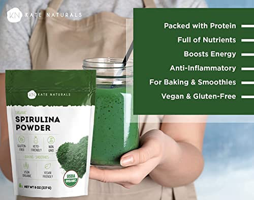 Kate Naturals Organic Spirulina Powder, 8 oz