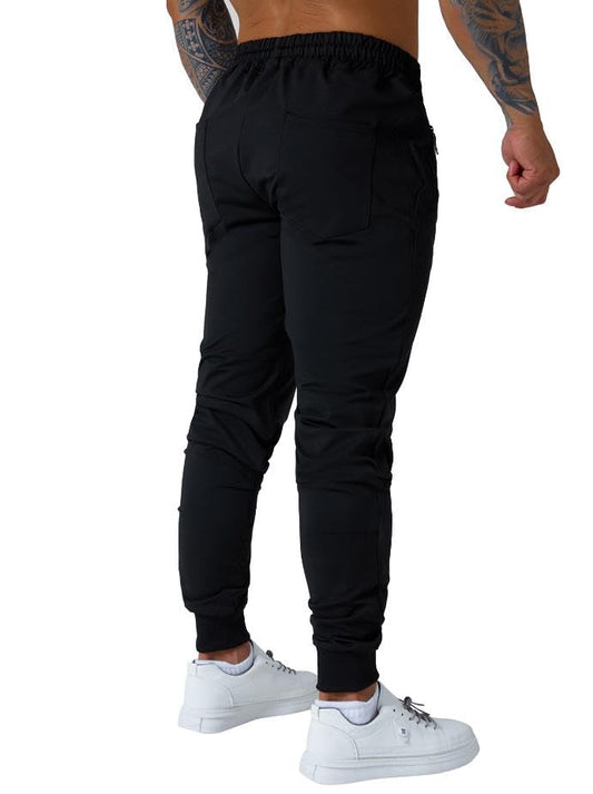 GM MGBOYGYM Mens Active Athletic Workout Jogger Sweatpants for Men with Zipper Pocket and Drawstring Size Black-M