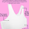 Fruit of the Loom Girls' Cotton Built-up Stretch Sports Bra, Black/White/Heather Grey, 28