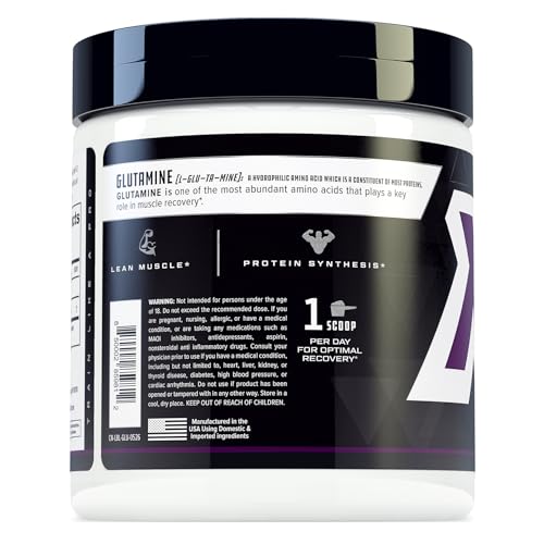 Cutler Essentials 100% Pure L-Glutamine for Enhanced Recovery, Lean Muscle Support and Improved Protein Synthesis | Unflavored, 60 Servings