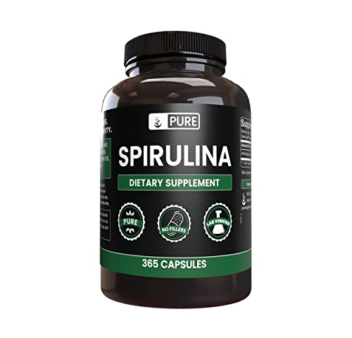 Pure Original Ingredients Spirulina (365 Capsules) No Magnesium Or Rice Fillers, Always Pure, Lab Verified