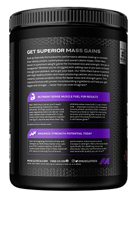 Mass Gainer MuscleTech 100% Proteína en polvo Gainer Mass Gainer Proteína en polvo para ganar músculo Proteína de suero + Constructor muscular Proteína en polvo para ganar peso Suplementos de creatina Chocolate, 5.15 lbs