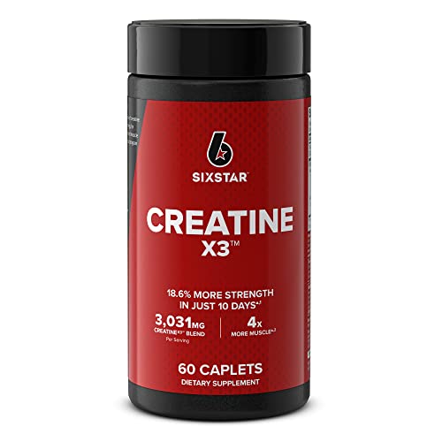 Six Star Creatine Pills Post Workout X3 Cápsulas de creatina, mezcla de monohidrato de creatina, recuperación muscular y desarrollo muscular para hombres y mujeres, suplementos de creatina, 20 porciones