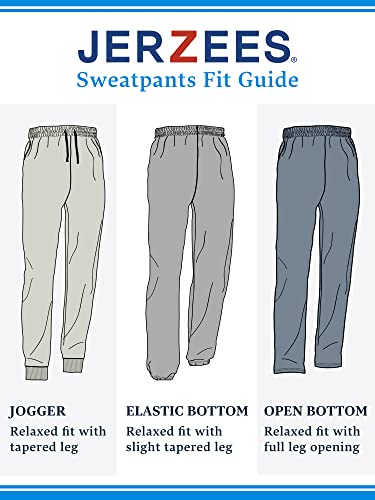 Jerzees Men's NuBlend Fleece Joggers & Sweatpants, Joggers-Heather Black, Small
