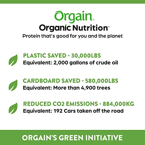 Orgain Proteína vegana orgánica en polvo + 50 superalimentos, dulce de chocolate cremoso - 21 g de proteína a base de plantas, sin gluten, sin lácteos, sin lactosa, sin soja, sin azúcar añadido, kosher, vitaminas B - 2,02 lb