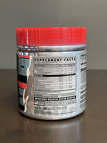 GHOST Pump Nitric Oxide Powder, Peach - 40 Servings - Sugar-Free & Stim-Free Pre-Workout Supplements - L-Citrulline, Arginine Nitrate & L-Glutathione - Soy & Gluten-Free, Vegan