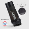 XSUPER Protein Shaker Bottle, Leak Proof Shaker Bottle for Protein Mixes,16oz 3 Layer Twist Off Shaker Cup with Pill & Supplement Storage, Gym Sports Shaker Water Bottle for Protein Powder, Black