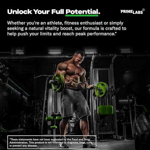Prime Labs Tribulus Terrestris for Men - Men's Supplement with 95% Saponins - Energy & Vitality Booster - with 1,300 mg Tribulus Terrestris Extract - 120 Capsules