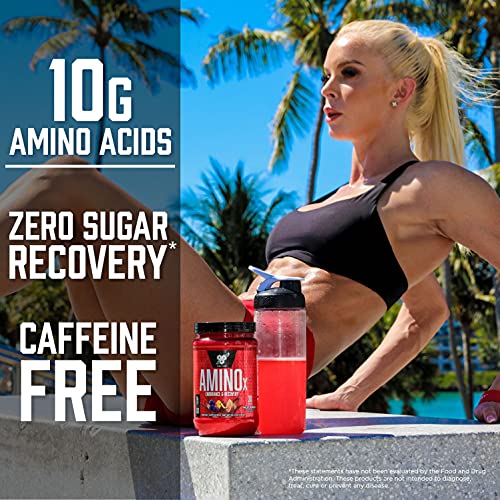 BSN Amino X Muscle Recovery & Endurance Powder with BCAAs, 10 Grams of Amino Acids, Keto Friendly, Caffeine Free, Flavor: Fruit Punch, 30 servings (Packaging may vary)