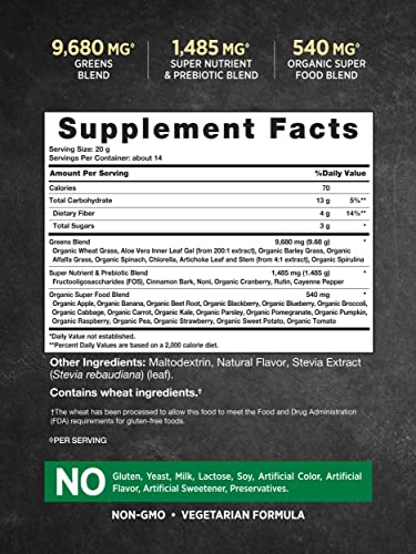 Nature’s Truth Super Greens Powder, 9.88 oz