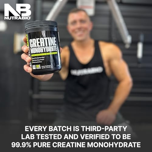 NutraBio Creatine Monohydrate Supplement, Unflavored, (150 g) - Supports Muscle Energy, Recovery, and Strength - HPLC Tested Pure Grade Creatine Supplement