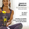 Ascent Casein Protein Powder - 25g Micellar Casein Powder with Zero Artificial Flavors & Sweeteners, Gluten-Free, No Added Sugar, 4.9g BCAA, 2.2g Leucine - Chocolate, 2 Pounds