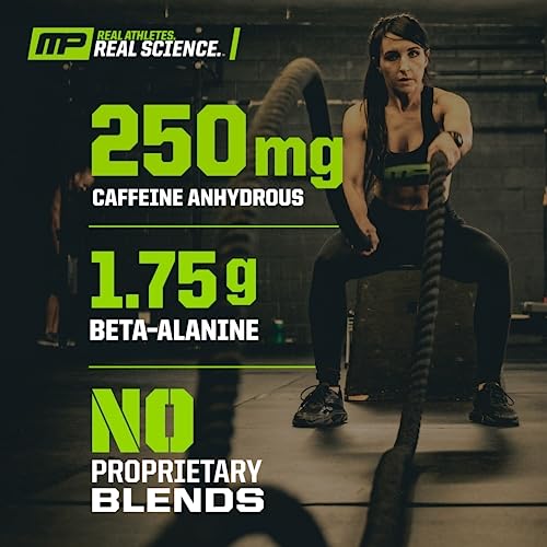 MusclePharm Assault Sport, frambuesa azul - 30 porciones - Pre-entrenamiento con cafeína, acetil-L-carnitina, taurina, L-glicina, monohidrato de creatina, beta-alanina y betaína anhidra