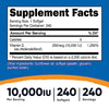 Nutricost Vitamina D3 10.000 UI, 240 cápsulas de gel blando - Potente, sin OGM, sin gluten vitamina D