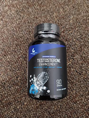 Pharmacist Recommended 2 fer 1 Offer 180ct Testosterone Booster Enhancement by Research Labs. Increase Lean Muscle Energy Strength. Saw Palmetto, Tribulus, Tongkat Ali, Horny Goat Weed, Zinc