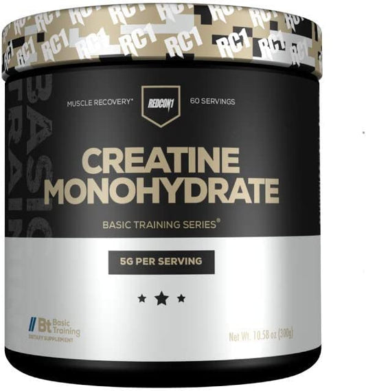 REDCON1 Creatine Monohydrate - Keto Friendly + Vegan Pre & Post Workout Supplement - Creatine Powder to Support Recovery & Athletic Performance (60 Servings)